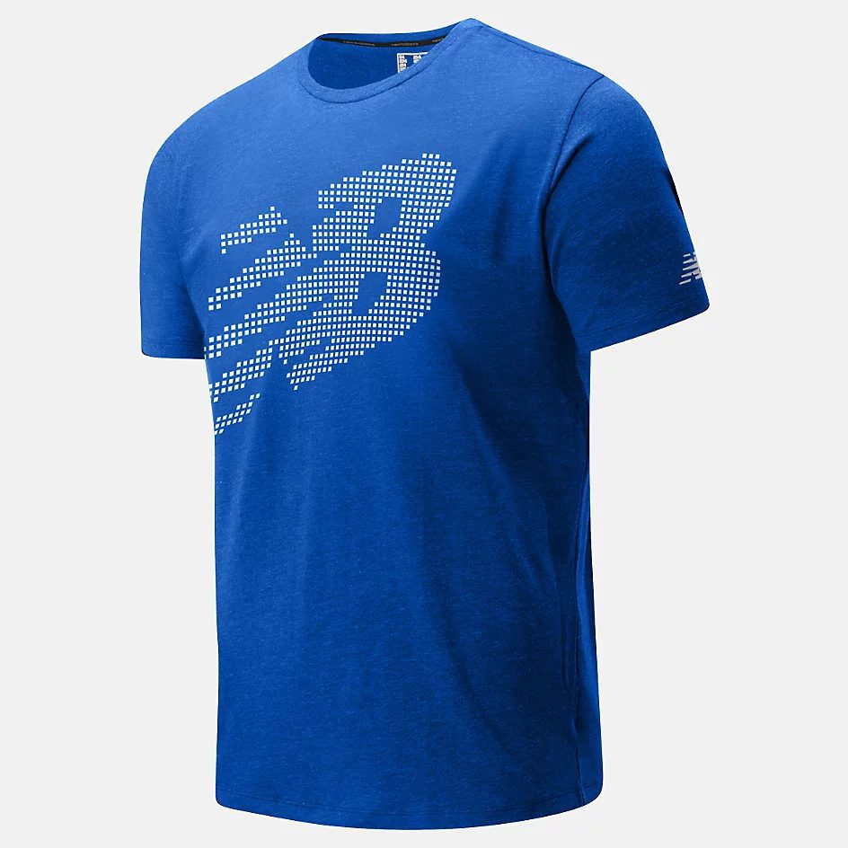 New balance men's heathered short sleeve top sale